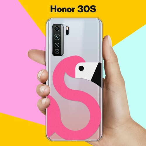 Силиконовый чехол Фламинго на Honor 30s