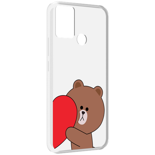 Чехол MyPads медвежонок детский для Infinix Hot 11 Play задняя-панель-накладка-бампер