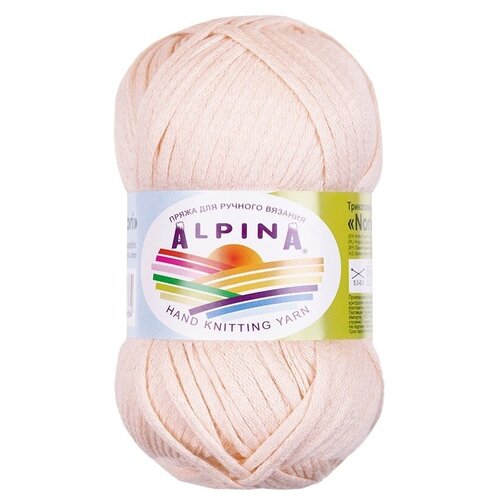 фото Набор пряжи alpina nori, 56% акрил, 44% хлопок, 10*50 г, 100 м+-5 м, №04, светло-абрикосовый