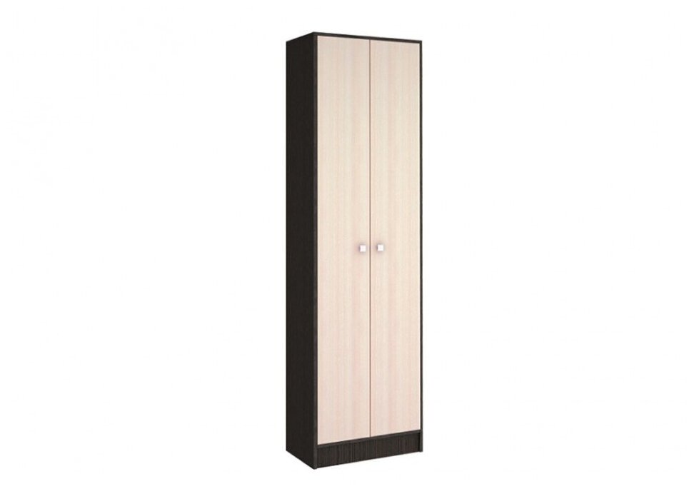 Двухстворчатый Шкаф для одежды в прихожую, спальню или гостиную 60см венге/дуб молочный - ТК0100