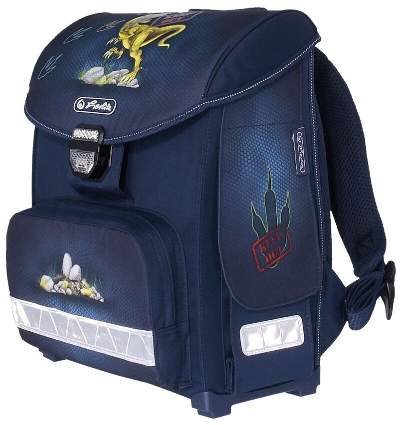 Ранец Herlitz, Smart Dino синий - фото №3