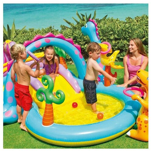 Детский водный игровой центр Intex 57135 Dinoland Play Center, 333х229х112 см