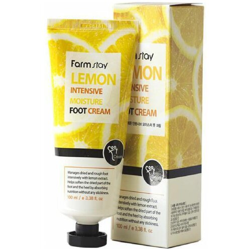 FarmStay Lemon Intensive Moisture Foot Cream Увлажняющий крем для ног с экстрактом лимона 100 мл