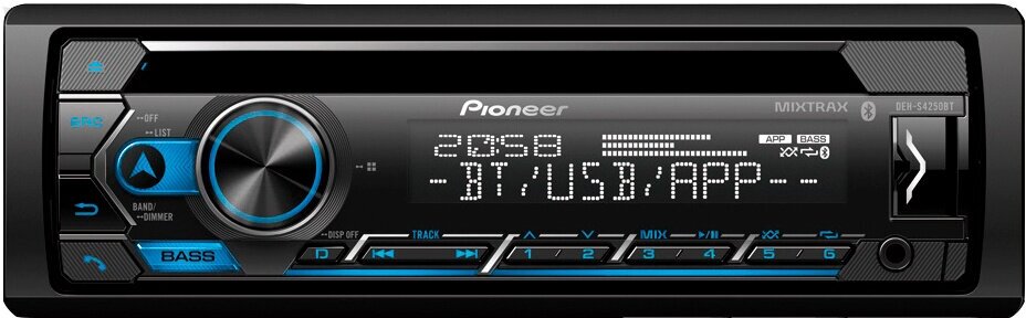 Автомагнитола CD DVD Pioneer DEH-S4250BT 1DIN 4x50Вт