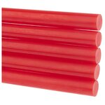 Красные клеевые стержни REXANT (Ø11 мм, 100 мм) из нетоксичной смолы, 6 шт - изображение