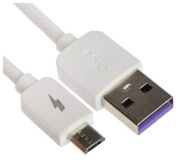 Exployd Кабель Exployd EX-K-1390, microUSB - USB, 2.4 А, 2 м, силиконовая оплетка, белый