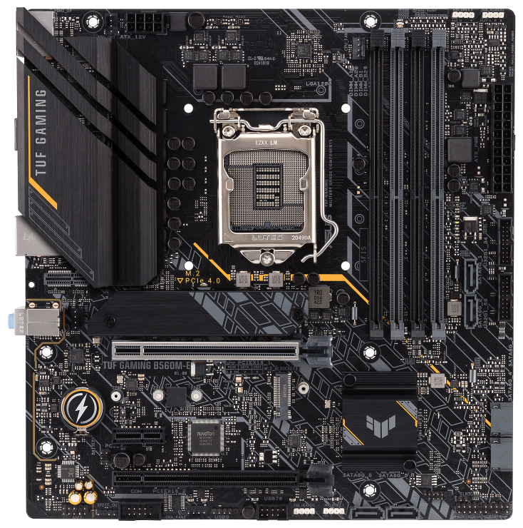 Материнская плата Asus TUF Gaming B560m-e, Lga1200, B560, 4*DDR4, Dp+hdmi, , SATA3 + Raid, Audio, Gb .