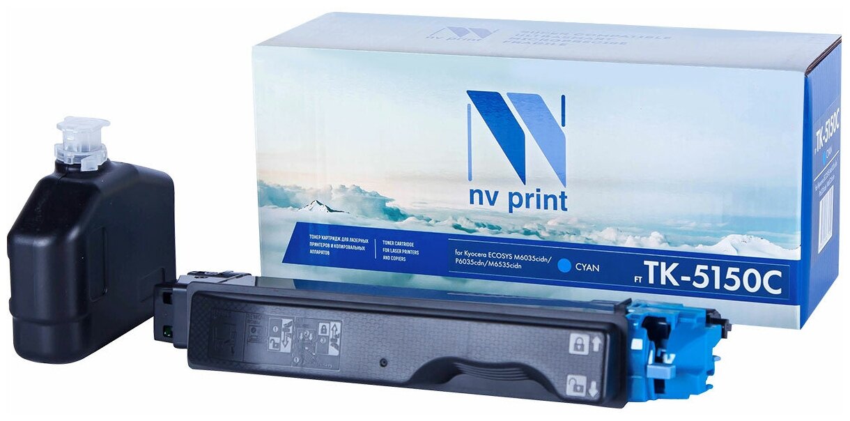 Картридж NV Print TK-5150 Голубой для принтеров Kyocera ECOSYS M6035cidn/ P6035cdn/ M6535cidn, 10000 страниц