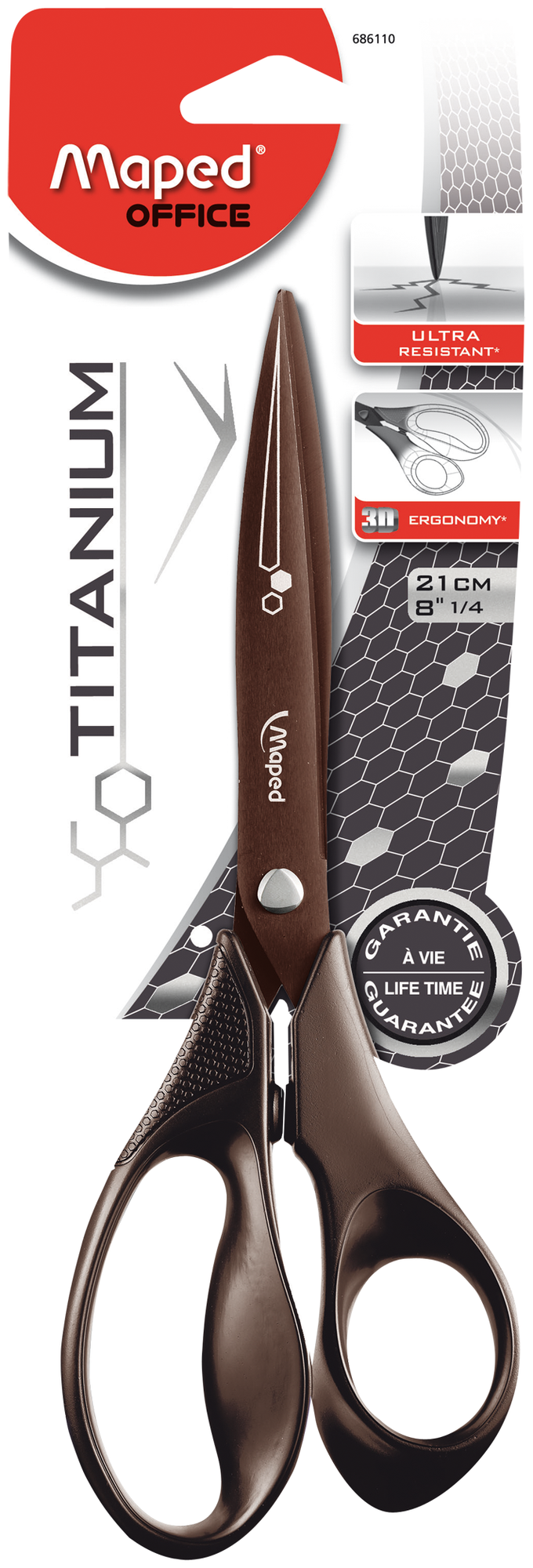 Ножницы Maped "Expert Titanium" 210 мм, титановое покрытие (686110)