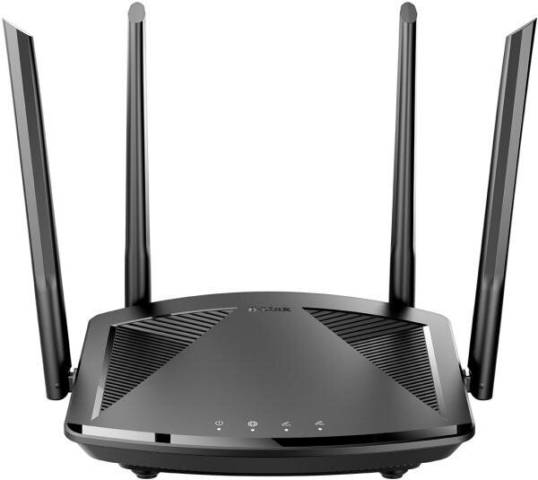 Wi-Fi роутер D-Link DIR-X1860/RU/R1A 802.11ax 1775Mbps 2.4 ГГц 5 ГГц 3xLAN черный