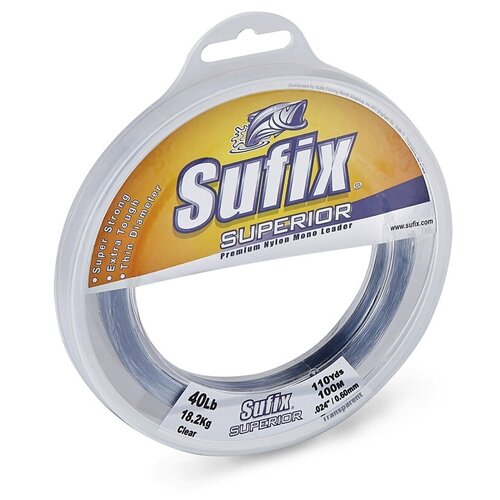 фото Леска sufix superior leader прозрачная 100м 1.6мм 130кг