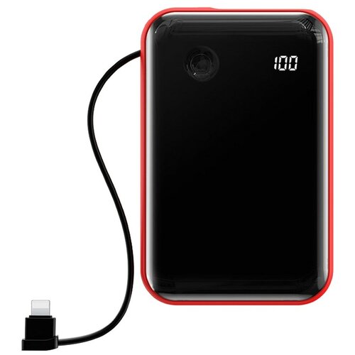 Power Bank 10000 mAh с кабелем lightning Baseus Mini S Digital Display 3A/быстрая зарядка/переносное зарядное устройство/портативная зарядка