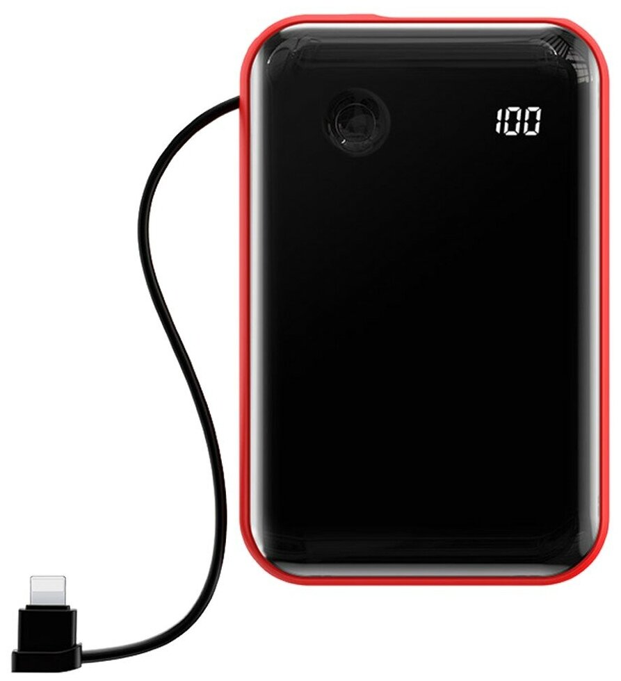 Внешний аккумулятор Baseus Mini S Digital Display 3A Power Bank 10000mAh Red (PPXF-E09)