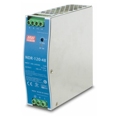 PWR-120-48 блок питания/ 48V, 120W Din-Rail Power Supply (NDR-120-48, adjustable 48-56V DC Output)