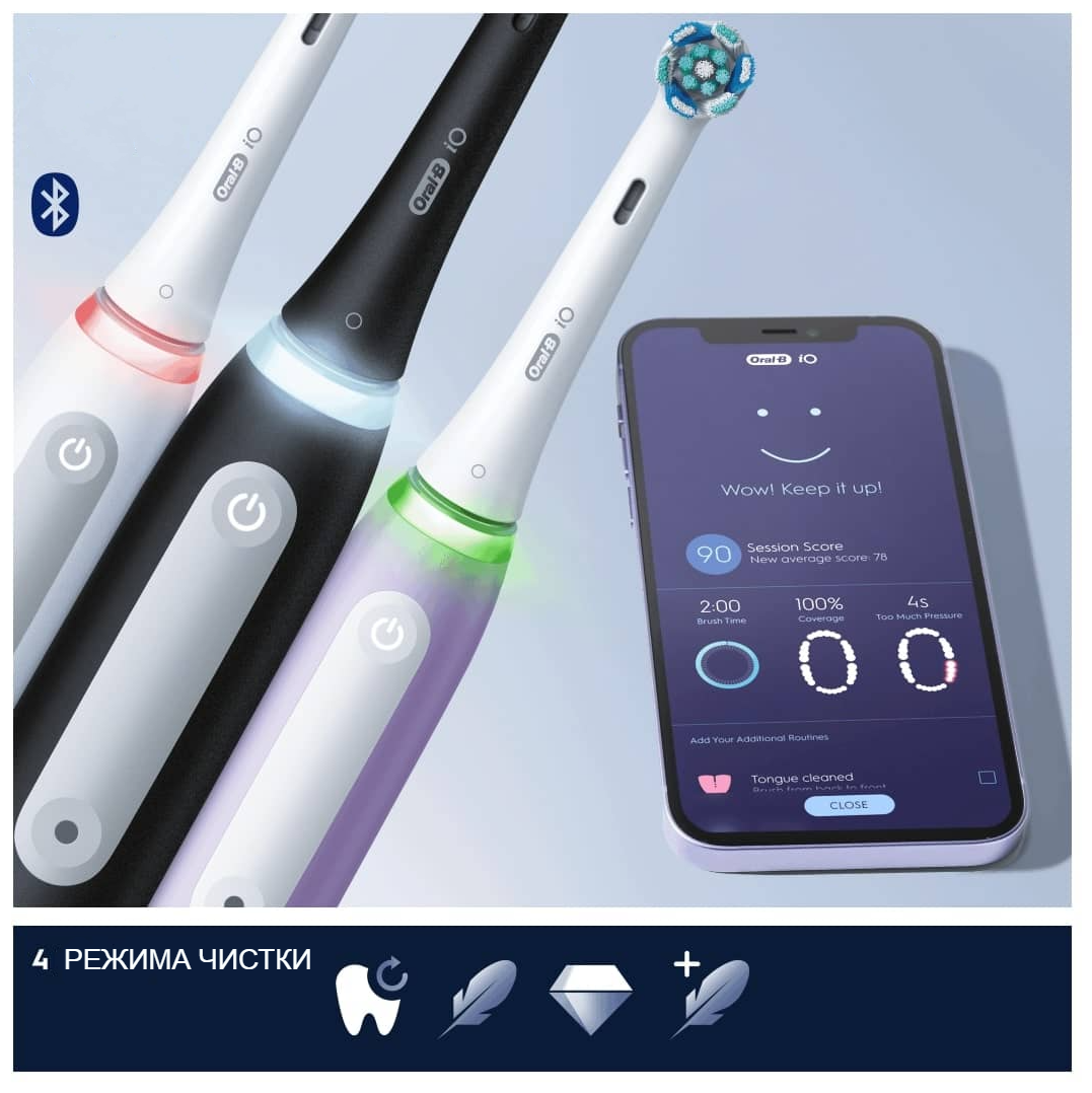 Электрическая зубная щетка IO4 WHITE + TRAVEL CASE ORAL-B