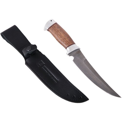 Нож Сурукуку (нержавеющая дамасская сталь, орех-ал) охотничий нож из дамасской стали