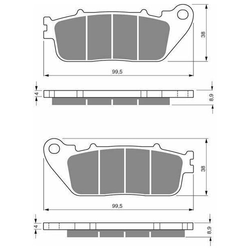 Колодки тормозные дисковые GOLDfren 277 S3 кросс SBS 862, EBC FA488HH, OEM 06435 MFN D01, 06435 MFN D11