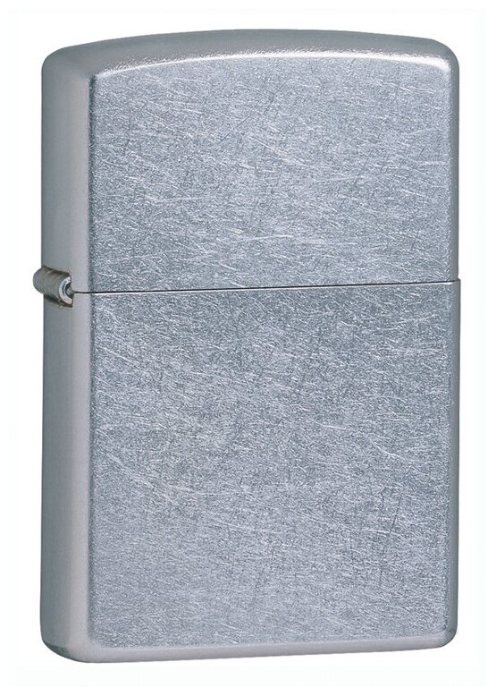Оригинальная бензиновая зажигалка ZIPPO Classic 207 с покрытием Street Chrome, не заправленная