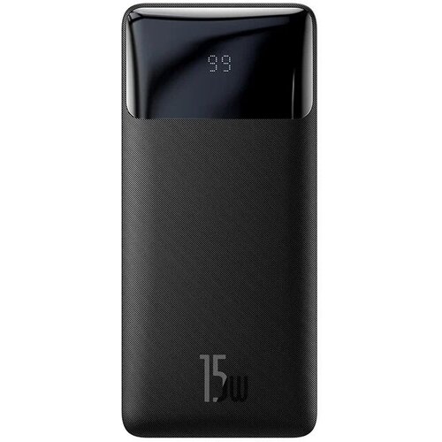 baseus bipow digital display power bank 20000mah 15w black Портативный аккумулятор BASEUS Bipow Digital Display 15W, 3A, 20000 мАч, черный (PPBD050101)