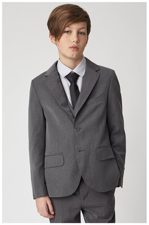 Школьный пиджак Gulliver, размер 164, серый
