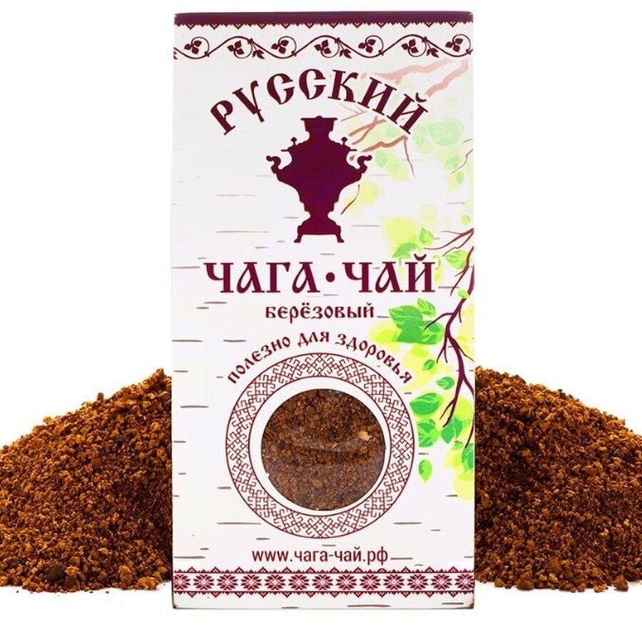 Русский чай гриб Чага-чай березовый, 100 г