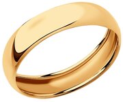 Кольцо обручальное SOKOLOV, красное золото, 585 проба
