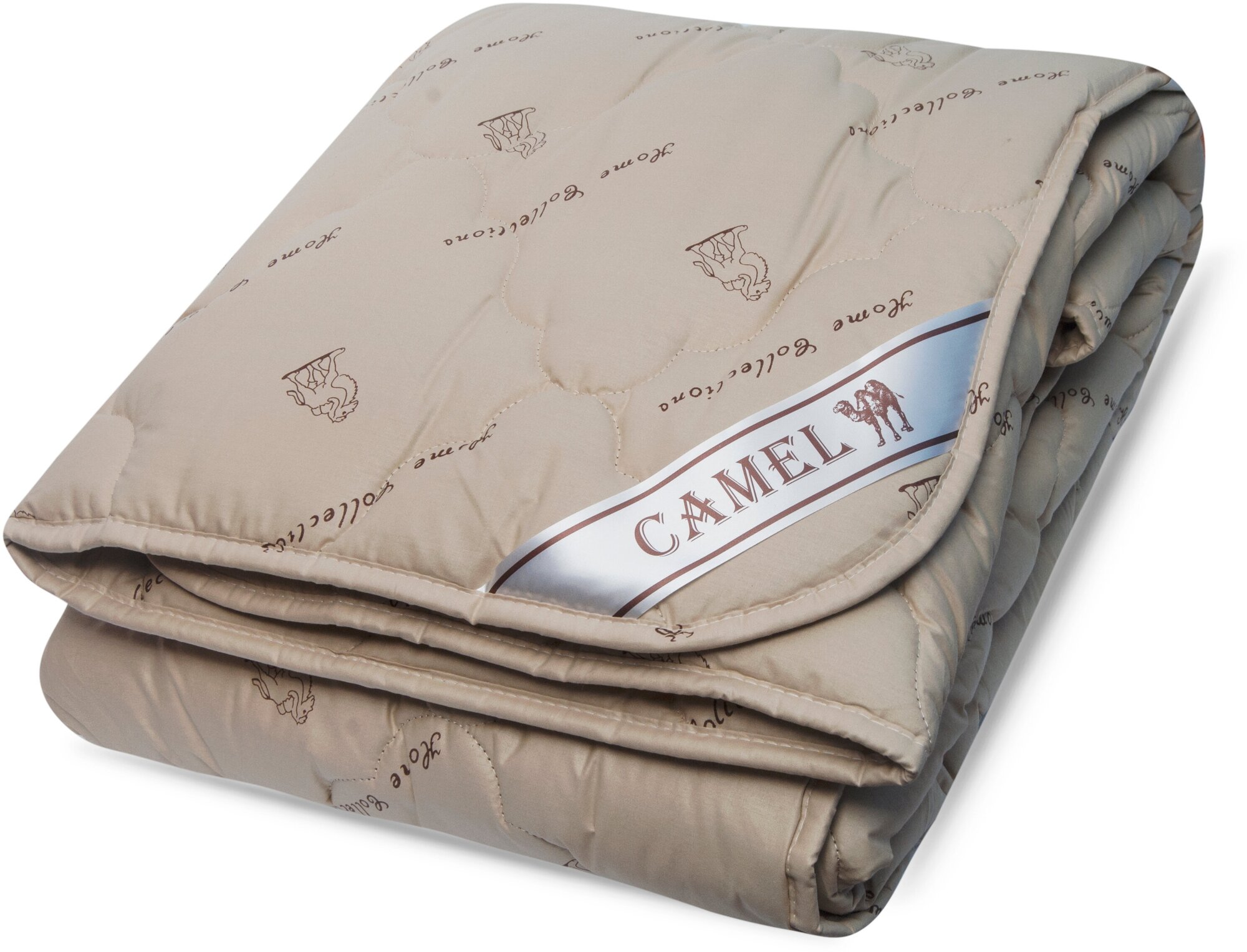 Одеяло стеганое наполнитель - верблюжья шерсть, плотность - 350 г гр/м2, ткань - тик 100% хлопок , 2,0 спальное - фотография № 1