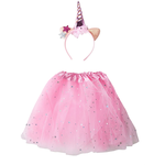 Карнавальный костюм Riota Единорог, ободок+юбочка, розовый, 1 шт - изображение