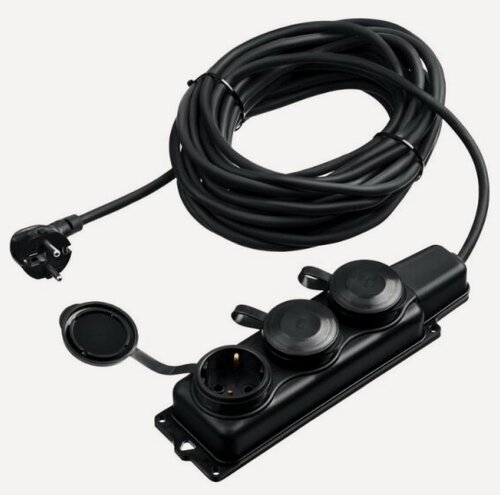 Изображение товара Удлинитель силовой Зубр КГ 3х2.5 5м 3гн. 4000Вт IP44, КГ 325-Ш3, Профессионал, 55024-05