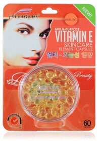 Тайские капсулы для кожи лица, шеи и волос с витамином Е Piaoxiu Multi-purpose Vitamin E Skincare Element Capsules, 60 шт.