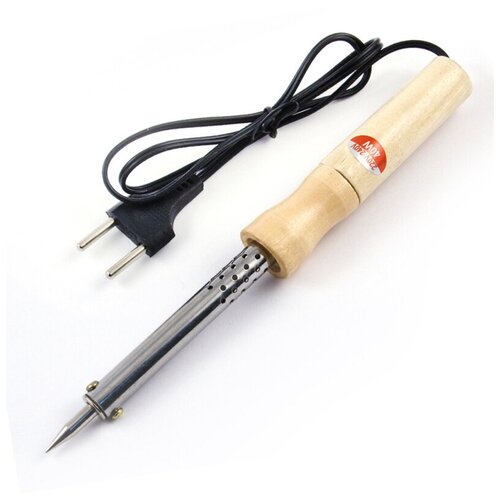Паяльник Belsis BSI0240 40 Вт деревянная ручка Долговечное жало Конус Спиральный нагреватель ЭПСН 49500₽