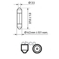 Лампа C3w Vision 12V 3W Sv6 Cp Philips арт. 12818CP