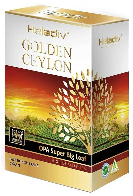 Чай Heladiv Golden Ceylon OPA Super Big Leaf (Золотой Цейлон, черный крупнолистовой) листовой, 100г - фотография № 5