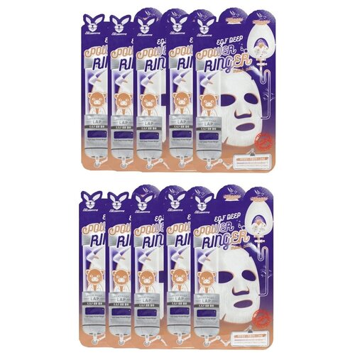 Тканевая маска для лица эпидермальный фактор, 10 шт  Elizavecca EGF Deep Power Ringer Mask Pack