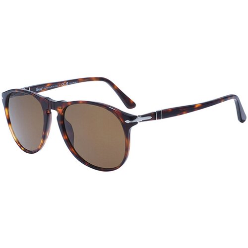 Солнцезащитные очки Persol, авиаторы, поляризационные, с защитой от УФ, устойчивые к появлению царапин, коричневый