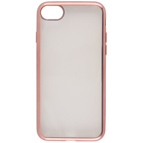 Чехол с металлическими гранями iBox Blaze на iPhone 8 / Розовая рамка