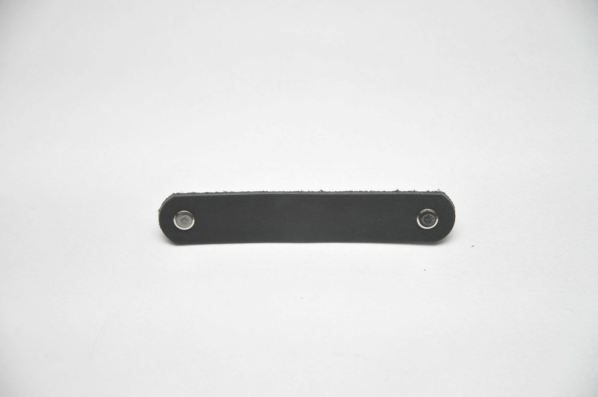 Ручка кожаная 96 мм без логотипа черная 3 шт/скоба/кожедуб - фотография № 5