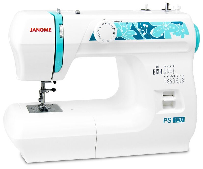 Швейная машина JANOME PS 120 бело-голубой