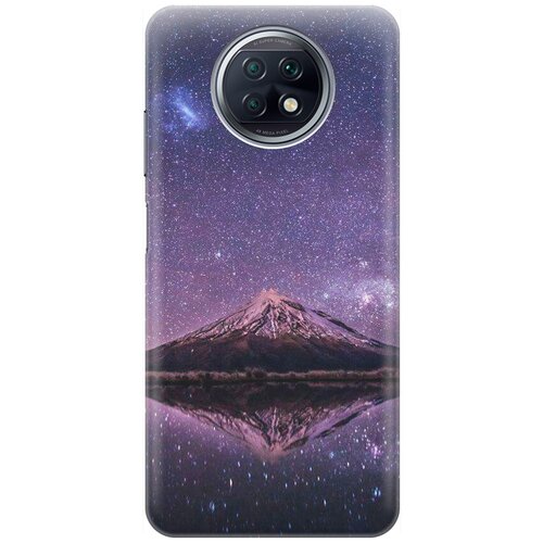 фото Силиконовый чехол на xiaomi redmi note 9t / сяоми редми ноут 9т с принтом "гора и звездное небо" gosso