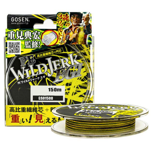 шнур gosen roots pe x4 multi color 200м 0 6 gmr452006 Шнур Gosen PE Wild Jerk Egi 150м #0.5(9lb) GS01505