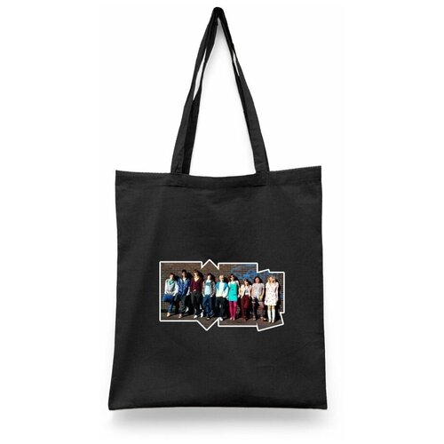 фото Сумка-шоппер унисекс каждому своё "сериал/skins/скинс" белая