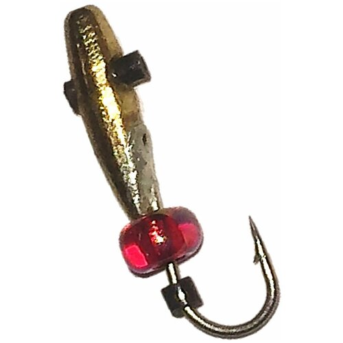 Мормышка вольфрамоваяLong Oat Electoplating Beads 002 Gold вес 022 крючок 18 набор 5шт 600₽