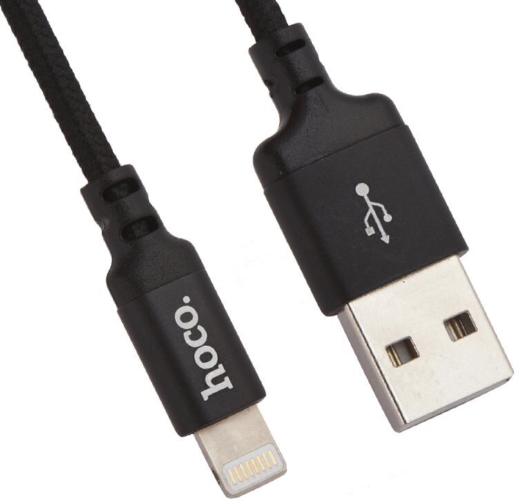 Кабель для зарядки hoco X14 USB - lightning 1 м черный