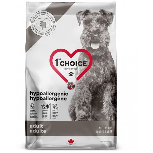 Сухой корм 1ST CHOICE Hypoallergenic гипоаллергенный для собак, с уткой 4.5кг
