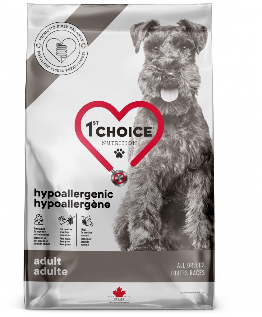 Корм сухой 1ST CHOICE Hypoallergenic гипоаллергенный для собак, с уткой 2кг