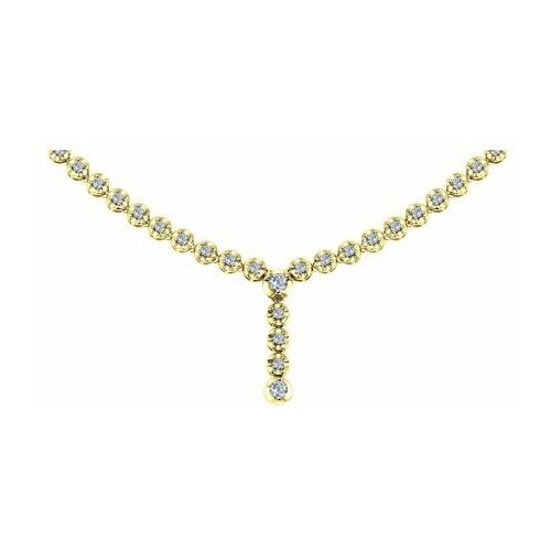 фото Колье diamant online, желтое золото, 585 проба, бриллиант, длина 50 см.