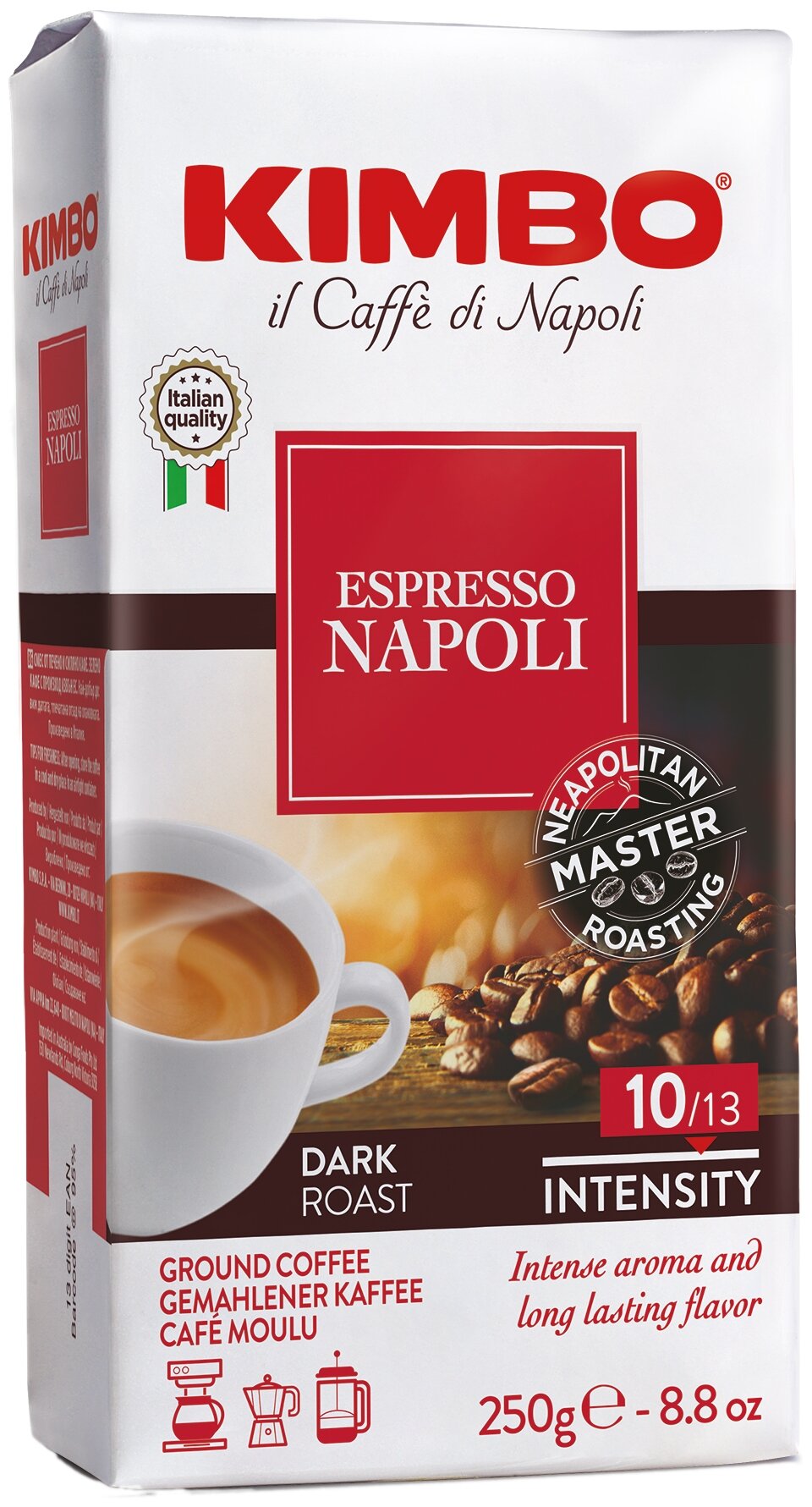 Кофе Kimbo Эсп Неап Espresso Napoletanoмолотый 250г, в/у