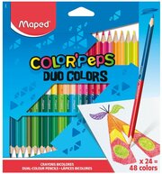 Maped Цветные карандаши двусторонние Color Peps Duo 48 цветов 24 штуки (829602)