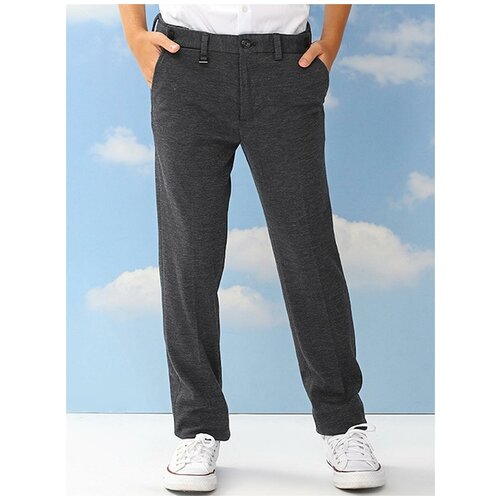 Школьные брюки Noble People, повседневный стиль, карманы, размер 134, серый