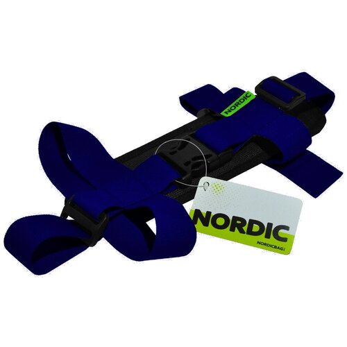 фото Ремень для горных лыж с наплечником nordic skistrap plus, светло-серый, 100 см.